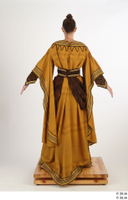  Photos Woman in Historical Dress 12 15th century Medieval Clothing a poses brown dress 0005.jpg
